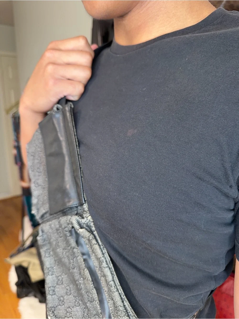 GUCCI
Black GG Denim Canvas Web Waist Belt Bag - Picture 12 of 12